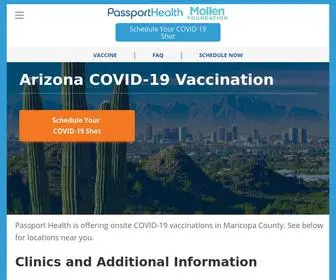 Covidsafeaz.com(Passport Health) Screenshot