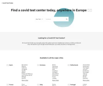 Covidtestfinder.net(Covid Test Finder) Screenshot