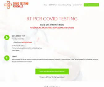 Covidtestingasheville.com(RT-PCR Test for travel) Screenshot