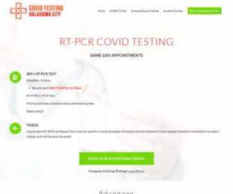 Covidtestingoklahomacity.com(RT-PCR Test for travel) Screenshot