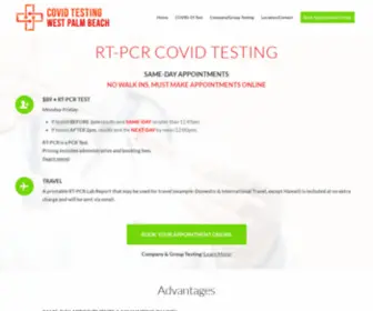 Covidtestingwestpalmbeach.com(Covid Testing West Palm Beach) Screenshot