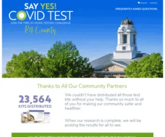 Covidtestpittcounty.org(Say Yes) Screenshot