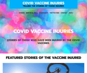 Covidvaccineinjuries.com(COVID VACCINE INJURY VICTIMS Total Events Counter Total Deaths Counter Total Hospitalizations Counter) Screenshot