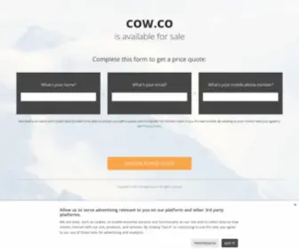 Cow.co(Purchase this domain) Screenshot