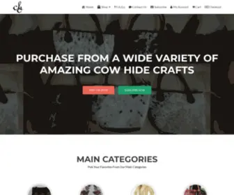 Cowhidecrafts.com(Custom Handmade Cowhide Bags & Leather Jackets) Screenshot