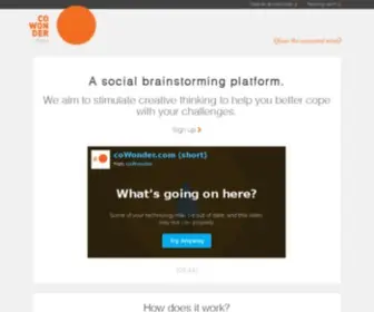 Cowonder.com(Add more credibility to your site) Screenshot