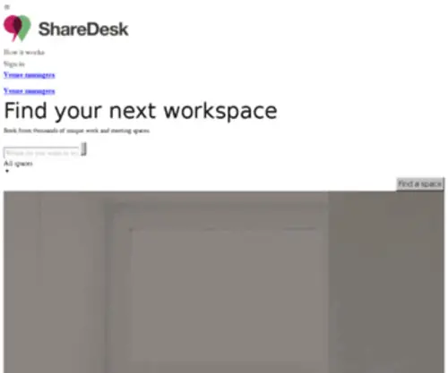 Coworkingfinder.com(Shared Office Space and Coworking) Screenshot