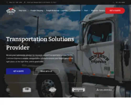 Cowtownexpress.com(Freight Delivery in Fort Worth) Screenshot