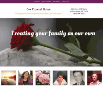 Coxfhwalnutridge.com(Cox Funeral Home) Screenshot