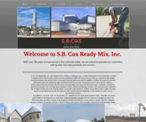 Coxreadymix.com(Cox Ready Mix) Screenshot