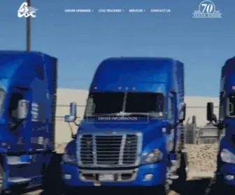 Coxtrucking.com(Cox Trucking) Screenshot