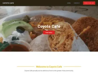 Coyotecafeca.com(Coyote Cafe) Screenshot