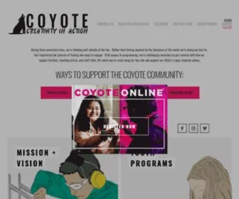 Coyotecentral.org(Creativity In Action) Screenshot