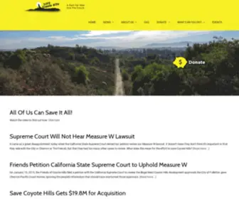 Coyotehills.org(Save West Coyote Hills) Screenshot