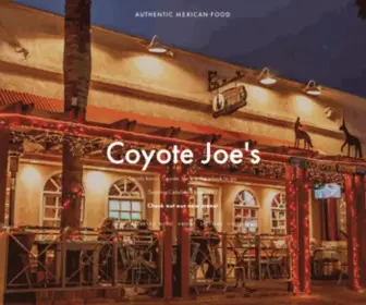 Coyotejoesrestaurant.com(Coyote Joe's) Screenshot