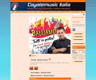 Coyotemusic.it(Il Coyote Edizioni musicali etichetta discografica edizioni e produzioni musicali) Screenshot