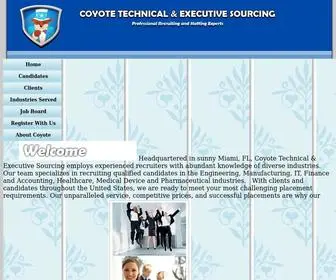 Coyotesourcing.com(Coyote Technical & Executive Sourcing) Screenshot