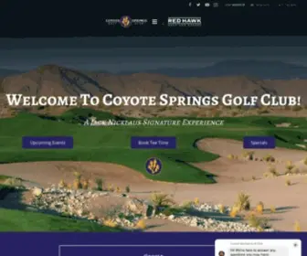 Coyotesprings.com(Coyote Springs Golf Club) Screenshot
