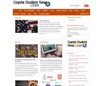 Coyotestudentnews.com(Coyote Student News at the College of Southern Nevada) Screenshot