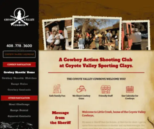 Coyotevalleycowboys.com(Coyote valley sporting clays) Screenshot