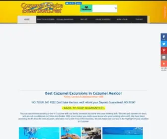 Cozumelcruiseexcursions.net(Best Cozumel Excursions 40% OFF. Cozumel Cruise Excursions) Screenshot
