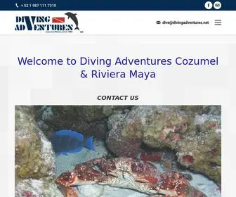 Cozumeldive.com(Scuba Diving in Cozumel Mexico with Diving Adventures) Screenshot