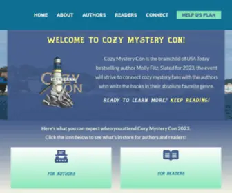 Cozymysterycon.com(Like any other mystery con but way cozier) Screenshot