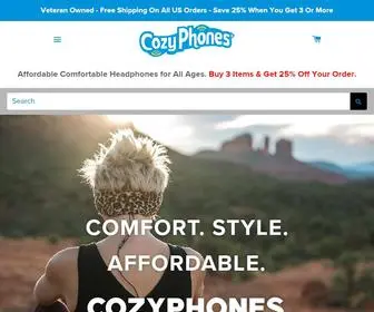Cozyphones.com(The Headband Headphones You Can Sleep In) Screenshot