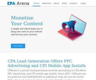 Cpaarena.com(CPA Arena) Screenshot