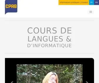Cpab.be(Ecole de langues et de bureautique) Screenshot