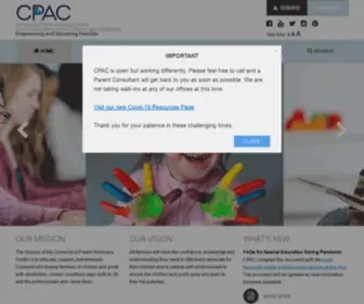 Cpacinc.org(Connecticut Parent Advocacy Center) Screenshot