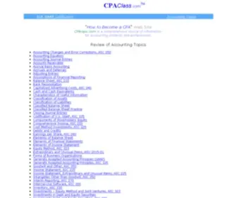Cpaclass.com(Accounting Study Guide by AccountingInfo.com) Screenshot