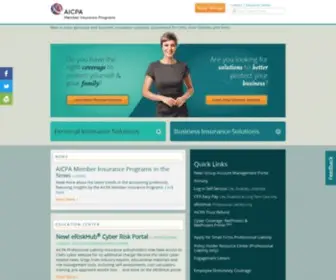 Cpai.com(AICPA Insurance Programs Home) Screenshot