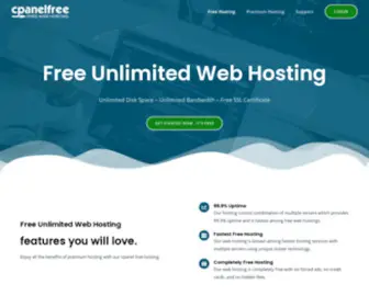 Cpanelfree.com(Unlimited Disk Space) Screenshot