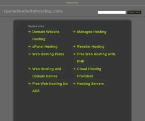 Cpanelwebsitehosting.com(Cpanel website hosting) Screenshot