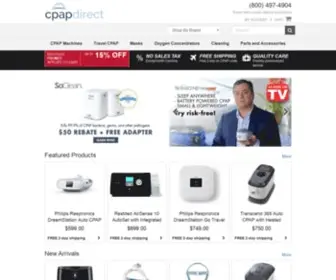 Cpapdirect.com(Your Direct Source for CPAP Machines and Accessories) Screenshot