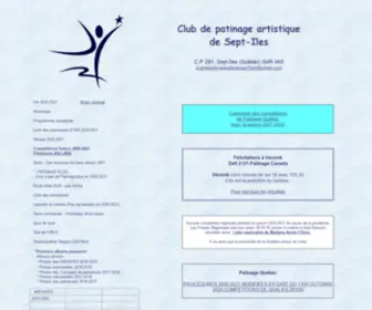 Cpaseptiles.com(Club de patinage artistique de patinage artistique de Sept) Screenshot