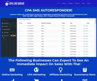 Cpasmsserver.com(CPA SMS AUTORESPONDER) Screenshot
