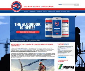 Cpassoc.com.au(The Concrete Pumping Association of Australia) Screenshot