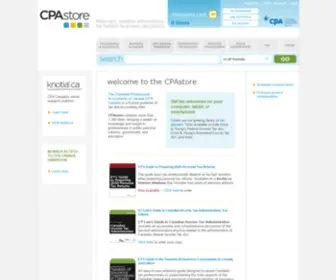 CpaStore.ca(CPA Canada&#039;s online store offers a wealth of knowledge and insight to accounting and tax professionals in Canada) Screenshot