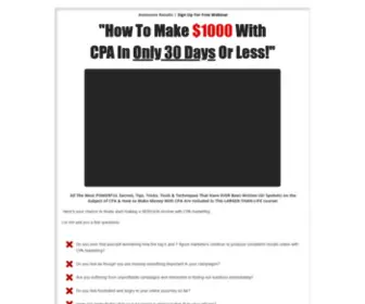 Cpawhisperer.com(Affiliate Marketing training) Screenshot