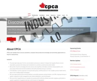 Cpca-Assoc.com(Trade association for Canadian instrumentation and automation industries. CPCA) Screenshot