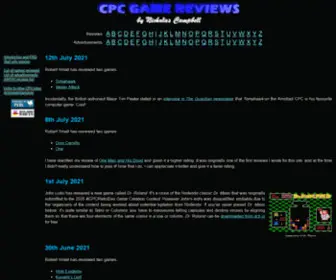 CPcgamereviews.com(CPC Game Reviews) Screenshot