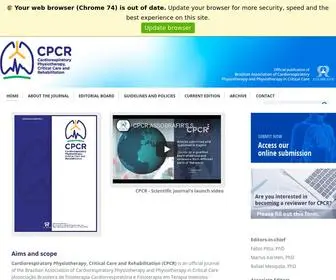 CPCrjournal.org(Cardiorespiratory Physiotherapy) Screenshot