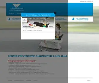 CPD-LJ.si(Center preventivne diagnostike Ljubljana) Screenshot