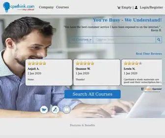 Cpethink.com(CPE Think Online CPE for CPAs) Screenshot