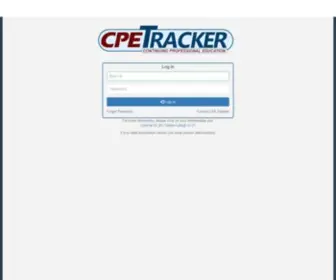 Cpetracker.org(The page must be viewed over a secure channel) Screenshot