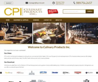 Cpi-MI.com(Culinary Products Inc) Screenshot