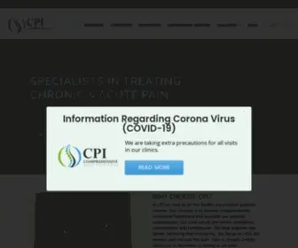 Cpi-Pain.com(Comprehensive Pain Institute) Screenshot