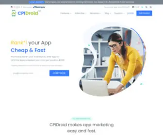 Cpidroid.com(Mobile Ad Network) Screenshot